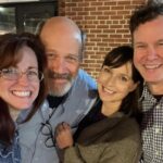 Julie Ann Emery Instagram - There’s something so beautiful about friends who were there at the beginning of grown up life. 💜 these two. #DinnerWithFriends at the DELICIOUS @belvederelancaster