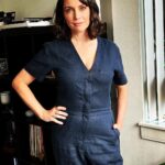 Julie Ann Emery Instagram - Who loves a jumpsuit and curls for a panel? 🙋🏻‍♀️🙋🏻‍♀️🙋🏻‍♀️ PR @chprteam @monaloring Style @karenraphael 💄 @jenna.marie.beauty Hair @lucy_gedjeyan Jumpsuit @rivetutility (And I want it for my life) @appletvplus @sagawards @producersguild