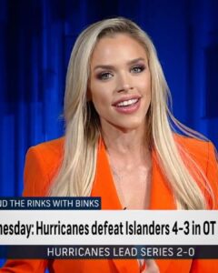 Julie Stewart-Binks Instagram - HOCKEY. IS. BACK. ❤️🏒 There’s nothing like it. Can’t wait to cover another NHL season. From covering @queensgaels & the @ohlofficial on TV Cogeco, shotlisting games on @hockeynight (including the time I dressed up for Halloween and absolutely nobody - nobody - else did), working with the @nhlbruins scouting combine, covering the WHL on @ctvregina, doing a documentary on Ryan Murray (one of the most fulfilling things I’ve done in my career) mixing in some NHL on the prairies, to hosting @lakings games, covering the Stanley Cup for @fs1, talking pucks on @sportscenter, spending 3 glorious years with the @anaheimducks, covering the playoffs for @nhlontnt, hosting two shows for the @nhl and having my own NHL segment on @snytv, the journey has been absolutely incredible. Writing all that, I can’t believe how incredibly lucky I’ve been. It’s amazing seeing some of these players who I used to shoot highlights of in midget AAA hoist the Stanley Cup. From the scouts to the equipment managers, arena staff, trainers, PR staff, assistant coaches, head coaches, GMs, owners, and every broadcaster & TV truck in North America that I’ve had a few wobbly pops with, I’ve enjoyed every second of it. I can’t wait to cover this incredible game again this year. #NHL #hockey #nhlontnt #stanleycuplive #stanleycup #ohl #whl #aroundtherinkswithbinks Manhattan, New York