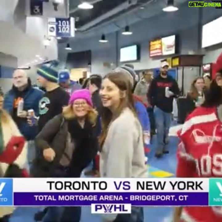 Julie Stewart-Binks Instagram - What. A. Night. Words can’t describe what it was like to be a part of women’s hockey history with @pwhl_newyork vs. @pwhl_toronto. Seeing all the young girls with their signs and their team jerseys- I’d seen it all week on TV but to see the impact @thepwhlofficial is having first hand was truly remarkable. Congratulations to @pwhl_toronto on their first win, and @natspooner5 scoring their first ever team goal. I’m honored to have been on the broadcast for this game and for this movement. It was my first ever time as an in-game analyst (so glad to have an absolute pro @jamiehersch on the call with me who QB’d our broadcast despite losing her voice) … and while I have plenty to work on, I’ll never forget @pwhl_newyork HC Howie Draper and GM Pascal Daoust saying “just because you haven’t done something doesn’t mean you can’t do it… we’ve never done this either.” 🥹🗽 Thank you to @thepwhlofficial for allowing me to be a part of your history and I can’t wait to continue growing this league and elevating these incredible athletes. s/o to @argent (wanted to wear a female empowered brand) for making sure I had this purple suit 💜 📍Next home game is Wednesday Jan. 10 at @ubsarena versus @pwhl_montreal - come on out if you’re in the area or catch it on TV! #pwhl #pwhlnewyork #pwhltoronto #womenshockey #girlshockey #bebrave #gottastartsomewhere #landingtheplaneatjfk #beagoldfish Total Mortgage Arena