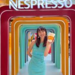 Julie Tan Instagram – Feeling extra vibrant at the Nespresso Vertuo pop-up at Vivo City! 👗I dressed in the new shades to celebrate the colorful VERTUO POP machines and had so much fun with the interactive displays and quiz. Guess what? I won a SGD20 voucher for my purchase of the VERTUO POP machine! 😍 But the best part of it all was enjoying the delicious coffee flavors for free, courtesy of Nespresso. Drop by and experience the goodness for yourself! ☕

@nespresso.sg #NespressoSG #VertuoPOP
