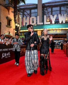 Julie Tan Instagram - Walked the red carpet for The Goldfinger’s movie premiere at @rwsentosa. It’s such an extraordinary movie with great cast and world class acting! Can’t wait for you guys to catch #thegoldfinger coming to you in cinemas 30th December! Make up by: @dolleiseah @makeupentourage Styling by @hhiroyx Outfit by: @style_lease @davidkomalondon Resorts World Sentosa Singapore