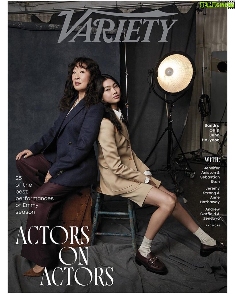 Jung Ho-yeon Instagram - What an honor to have a conversation with my super hero unni ♥️ @iamsandraohinsta Thank you for sharing your warmth ! And thank you @variety for giving me this opportunity!! This means a lot to me!!!!! Full interview at the link in my bio.