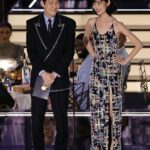 Jung Ho-yeon Instagram – Thank you so much @televisionacad @squidgamenetflix @netflixkr @netflix and @louisvuitton for making a magical night ♥️🥳 and with ma unnis @aeriyun @ninapark @jennychohair and Shari ♥️