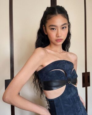 Jung Ho-yeon Instagram - @metgalaofficial 🦋 @louisvuitton 💙