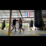 Justin Cheung Instagram - Day 4 踭膝 唔需要特別介紹，快狠準，夠firm🥊 Thx coach @palangboon_w.santai Sponsored by @wdt_fightgear Santai Muay Thai