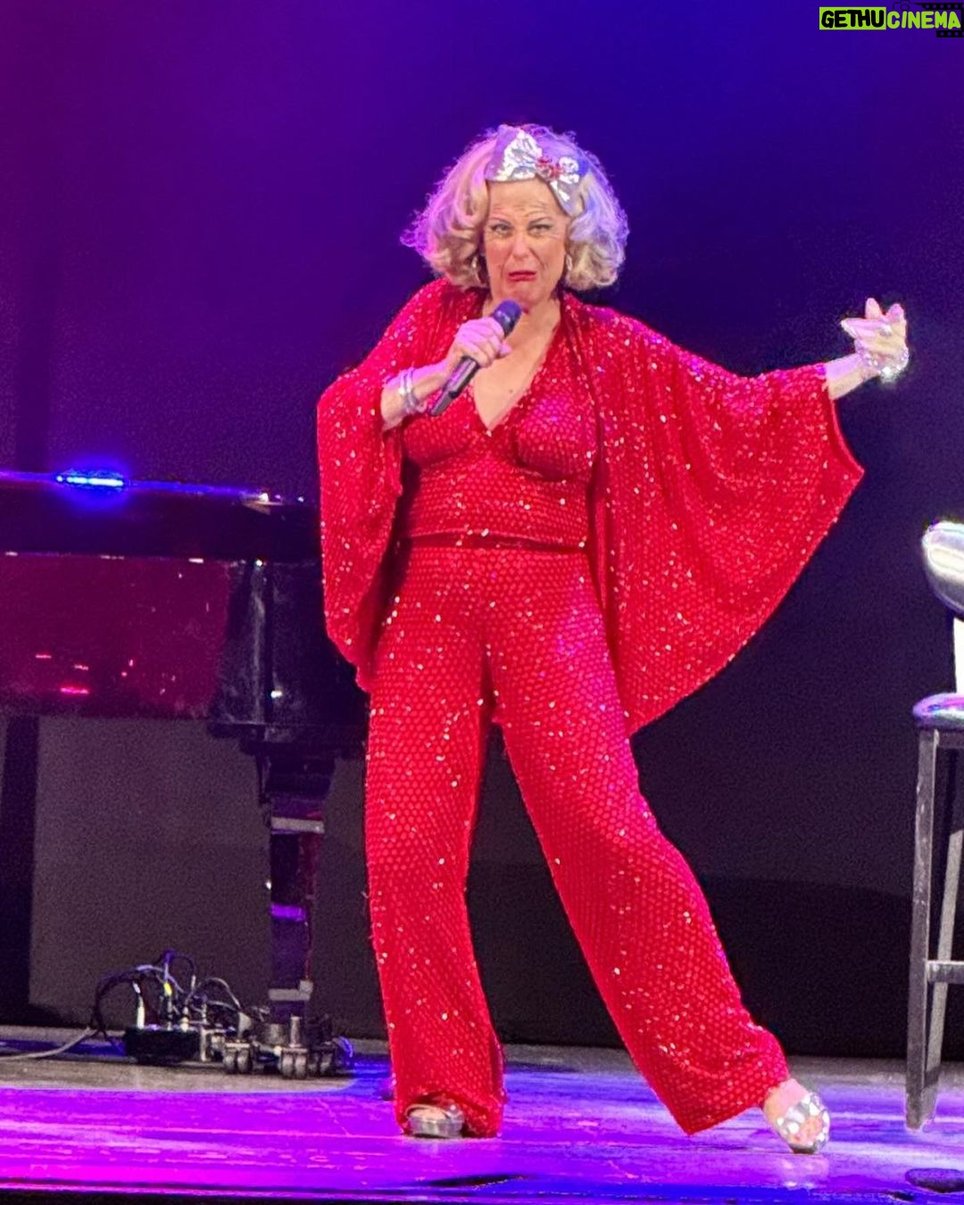 Justin Vivian Bond Instagram - The best part of the @kikiandherb tour -apart from all the standing ovations, thank you- was seeing some of my favorite friends and artists. At the top of that list is Linda Thompson. When Linda is there I go for it because there are few people who I wholeheartedly adore more. Another shining Star Goddess is @msjamieclayton. Thank you and @timhailand for being bright lights in my line of vision during the show. And thank you @ethantobman for taking our photo and making me feel like a star! And big love goes out to the man who has been with us from the East Village, to Carnegie Hall, Broadway, and beyond, our beloved @jaredgeller. Thank you will have to do although those two words seem tepid when compared to the feelings of love and gratitude I have for you. I’m beyond grateful to the thousands of people who turned out to see us over the course of the last few weeks. Let’s do it again soon! I also want to mention our genius costume designer @marchappelnyc who has been creating our incredible costumes throughout the years. Every new costume becomes my favorite until I look back at the insanity that has come before, then it’s impossible to choose. Thank you Marc. Our tour manager Mark O’Donnell is the best. Then there’s David Schnirman, our secret weapon! I love working with you. Finally I want to thank @kennymellman for the unquantifiable genius he brings to every show. We’ve been through so much together and we keep on keeping on. Eternal love and respect! ♥️ Wiltern Theatre
