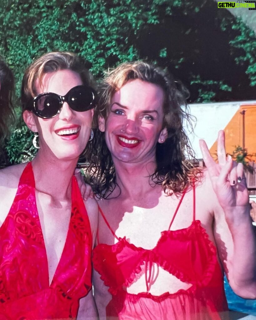 Justin Vivian Bond Instagram - Today, World AIDS Day, would have been my sister Kitty’s 60th birthday. Every year on Dec 1 I take some time to honor her memory and I allow myself to get lost remembering the irreverent joy and laughter she brought to this world, how much her zest for life and her raw carnal power intimidated and inspired me. She showed me how to live and maybe more importantly she showed me how to die with courage and grace. She was an actress, a showgirl, a singer, a shamaness, and a brilliant visual artist. She took me camping in the mountains of California, made magical tents on motel balconies for us to dream in under the stars, we cooked pot into flavored butter on a hot plate, did shows together, wrecked people together, and recognized the spiritual aspect of our gender journeys in one another. I try to make this world one which she would have created and loved. It certainly would have been more fun if fate would have allowed her to stay with us in her physical incarnation, but the people who loved her, and who’s lives she touched will always carry her shine and a bit of the sparkle of her glamour. Look at that devilish grin in the first photo. The second, a self-portrait, is a sensual depiction of the power of self-love and actualization which is strong, beautiful, and unashamed. The third photo was taken by @rickgerharter in May of 1994 in The Empire Lounge in SF at my going away party before I left for New York. She was very sick and very open about it. She had some dementia and wasting but she continued to take part in everything she could. We performed an improvised duet that night. She berated the audience, “You have no respect for my AIDS!” I could cry tears of pride, heartbreak and longing just thinking about it. The fourth photo is a portrait she did of our friend Arturo. The final self-portrait is one she painted after a few weeks on AZT. That one is difficult for me to look at. The pain it represents is so visceral. So happy heavenly birthday to Miss Kitty Litter Green who’s incredible legacy is the powerful work she left behind and the influence she left on all who knew her and those whose lives we touch. #worldaidsday #whatisrememberedlives
