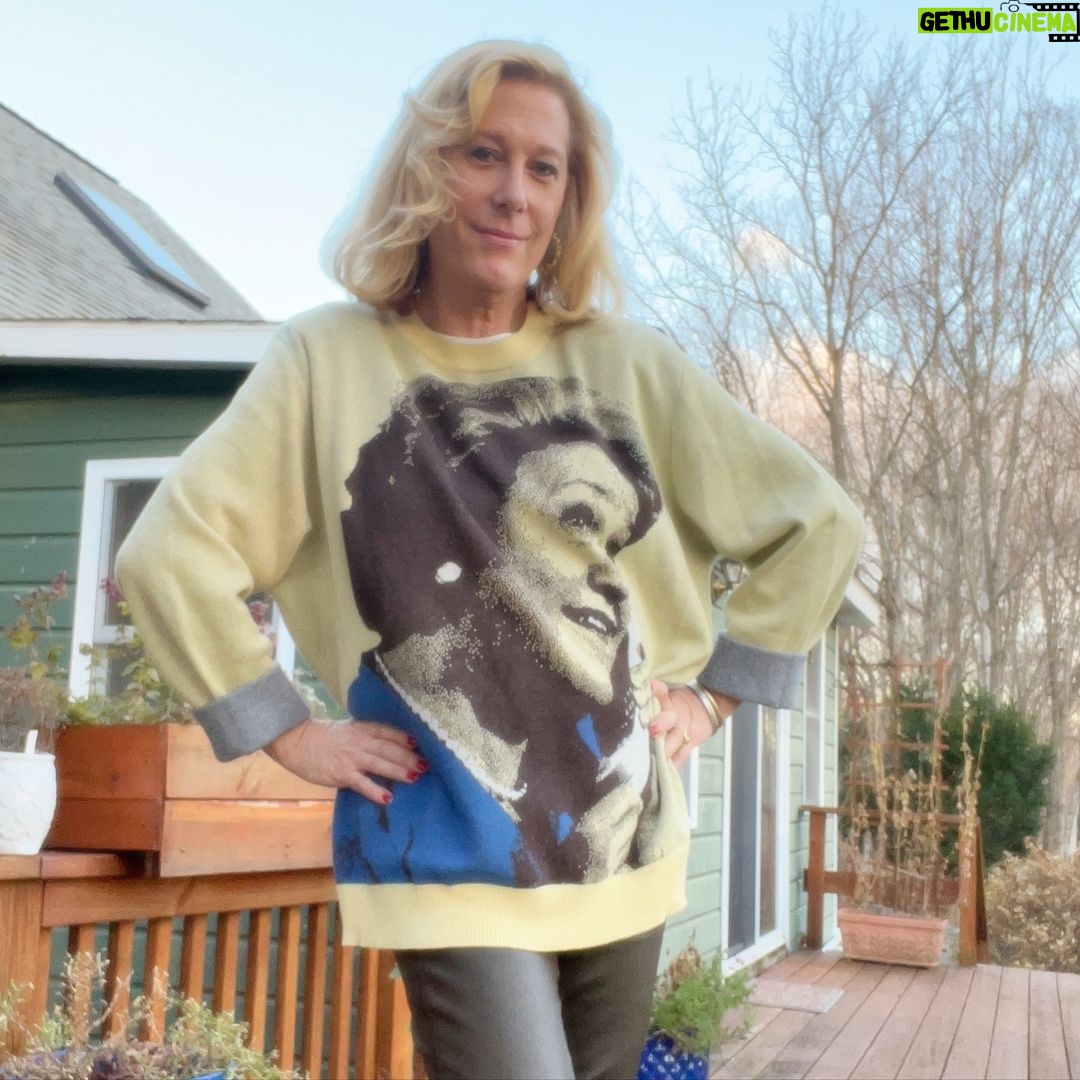 Justin Vivian Bond Instagram - Keeping Up Appearances on Thanksgiving in my Phoebe Bucket/Patricia Routledge pullover. Thankful for @sallyandmitch!