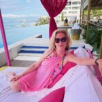 Justin Vivian Bond Instagram - In a pink Barbie Cabana by the infinity pool having a watermelon margarita! I am officially in vacation. Hello Puerto Vallarta! 🩷🥂🕶️💋 Zona Romántica, Puerto Vallarta
