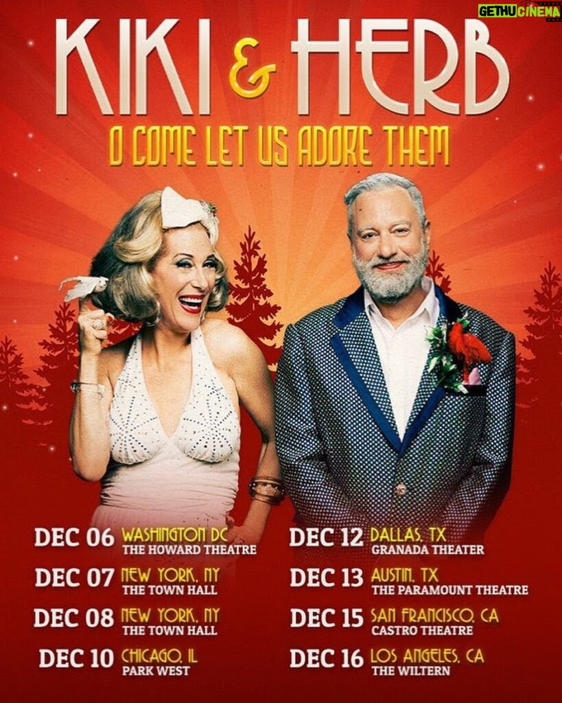 Justin Vivian Bond Instagram - Our tour starts next week! Better get your tickets now! Remember, every Christmas could be your last! In the words Janis Joplin, of one of Kiki‘s late ex-girlfriends, “Get it while you can!” Tix link upstairs!