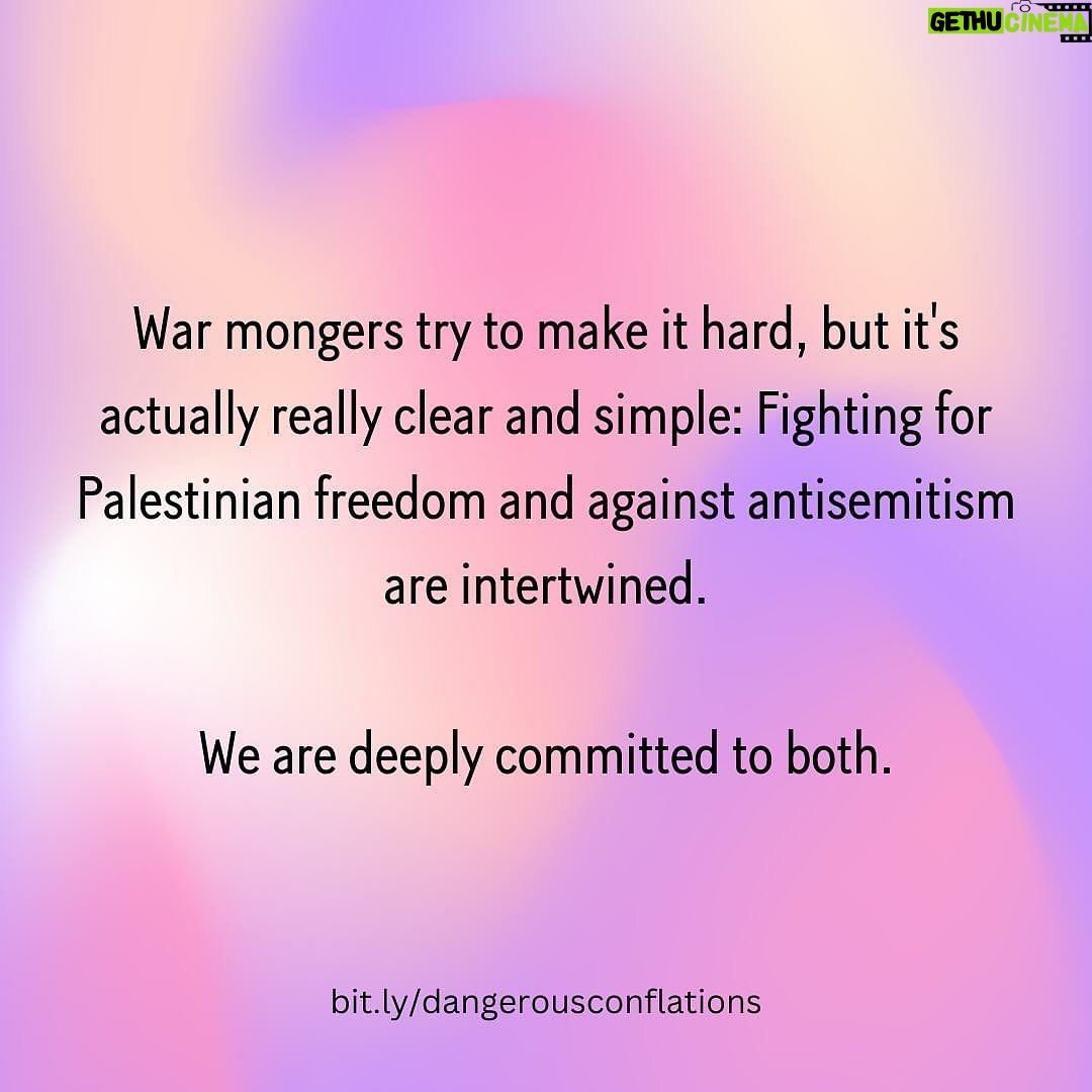 Justin Vivian Bond Instagram - Food for thought. Repost from @jewishvoiceforpeace • Right now, there’s a lot of pain and fear and grief for so many communities. We all want to feel safe, to feel beloved in our community and welcomed in the world. And right now, that’s just not the case. Not for us as Jews, not for our Muslim friends and family, and not for Palestinians and those who speak up for Palestinian freedom. We know that we’re most safe when we all stand together, we’re most welcomed when we stand up for the rights of others, and that we feel most cherished when others stand up for us. Which is precisely why higher walls, bigger guns, and more war-mongering can’t and won’t keep us safe. And why it’s so important that we have clarity about what is threatening our communities, and what isn’t. War mongers try to make it hard, but it’s actually really clear and simple: fighting for Palestinian freedom, against Islamophobia, and against antisemitism are intertwined. We won’t rest until we’re all safe. –– We worked with our partners at the PARCEO resource and education center to offer some explainers for ourselves and our beautiful movement, for how to dismantle antisemitism in this moment while also resisting the intentional and dangerous conflations that harm our intersectional movements for justice and put our communities at risk. Check out the full explainer at the link in our bio.