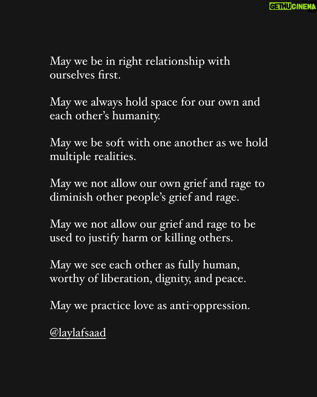 Justin Vivian Bond Instagram - I have been keeping my mouth shut about the horrific situation in the Middle East because the complexity of it has been overwhelming and I didn’t want to say the wrong thing. Sorry if it has seemed like I haven’t been paying attention. My heart has been breaking for the people of Israel and Gaza. Today I read this post and it seemed to crystallize what I’ve been working towards in my head and heart and I’m so grateful to Layla F Saad for her thoughtful and empathetic post. I thought I would share it in case you haven’t had a chance to read it yourselves. I am praying for peace and for our better angels to lead us out of this nightmare and prevent the slaughter of more innocent people. I’m turning off the comments for this post because I really don’t have the bandwidth for any more venom.