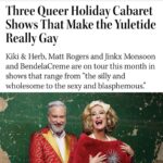 Justin Vivian Bond Instagram – I’m sure we’re the sexy and blasphemous ones! Thank you @hollywoodreporter. 

We’re hitting Los Angeles for our final show Saturday night! ♥️🎄💋❄️