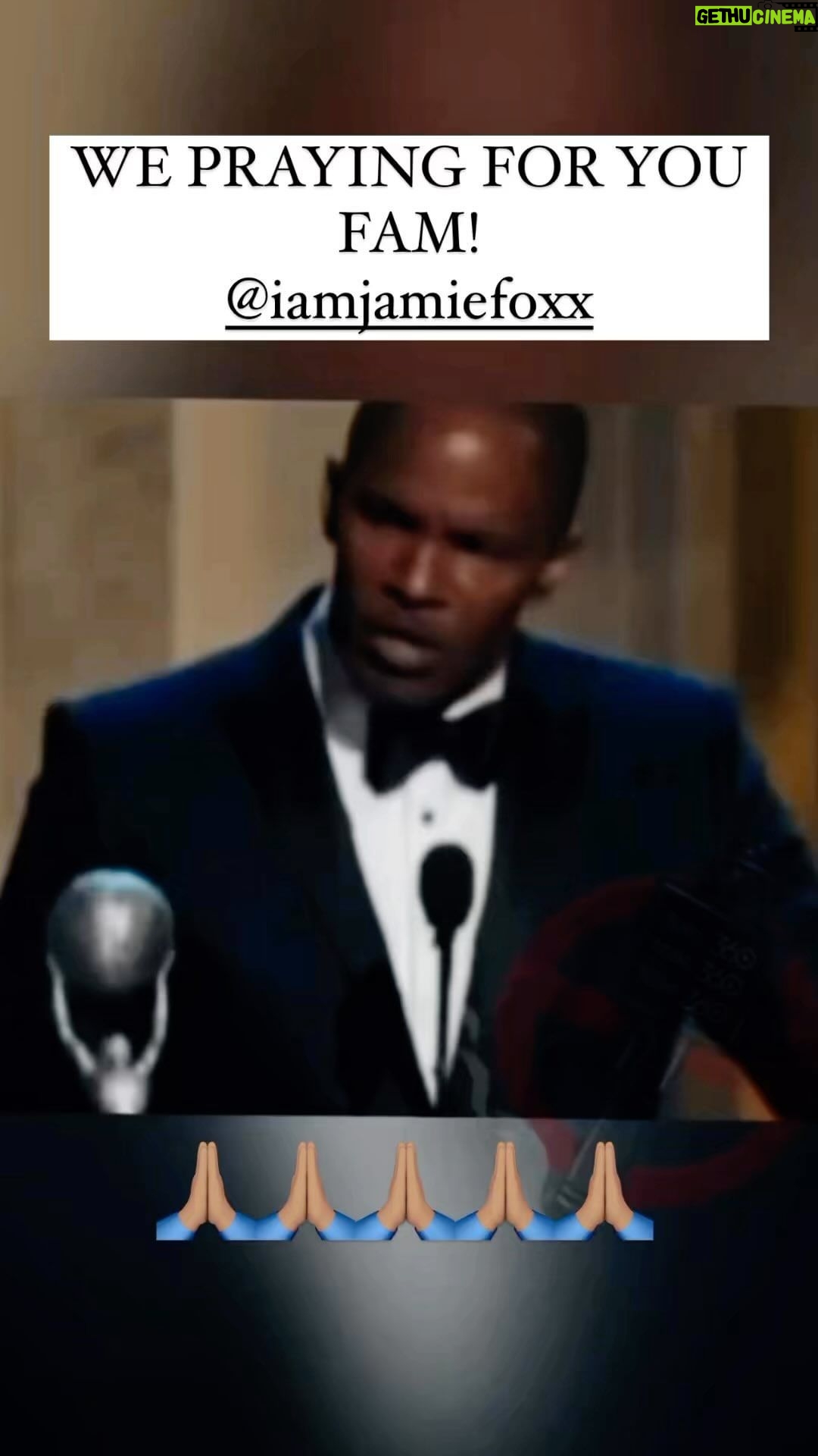 K.D. Aubert Instagram - We ❤️ you brother!!! @iamjamiefoxx The 🌎 is lifting you UP and CLAIMING your HEALING! I have no clue what’s going on but I am BELIEVING GOD WILL BRING YOU THRU THIS! 🙏🏽PLEASE take a moment and just say…GOD PLEASE HEAL JAMIE FOXX!