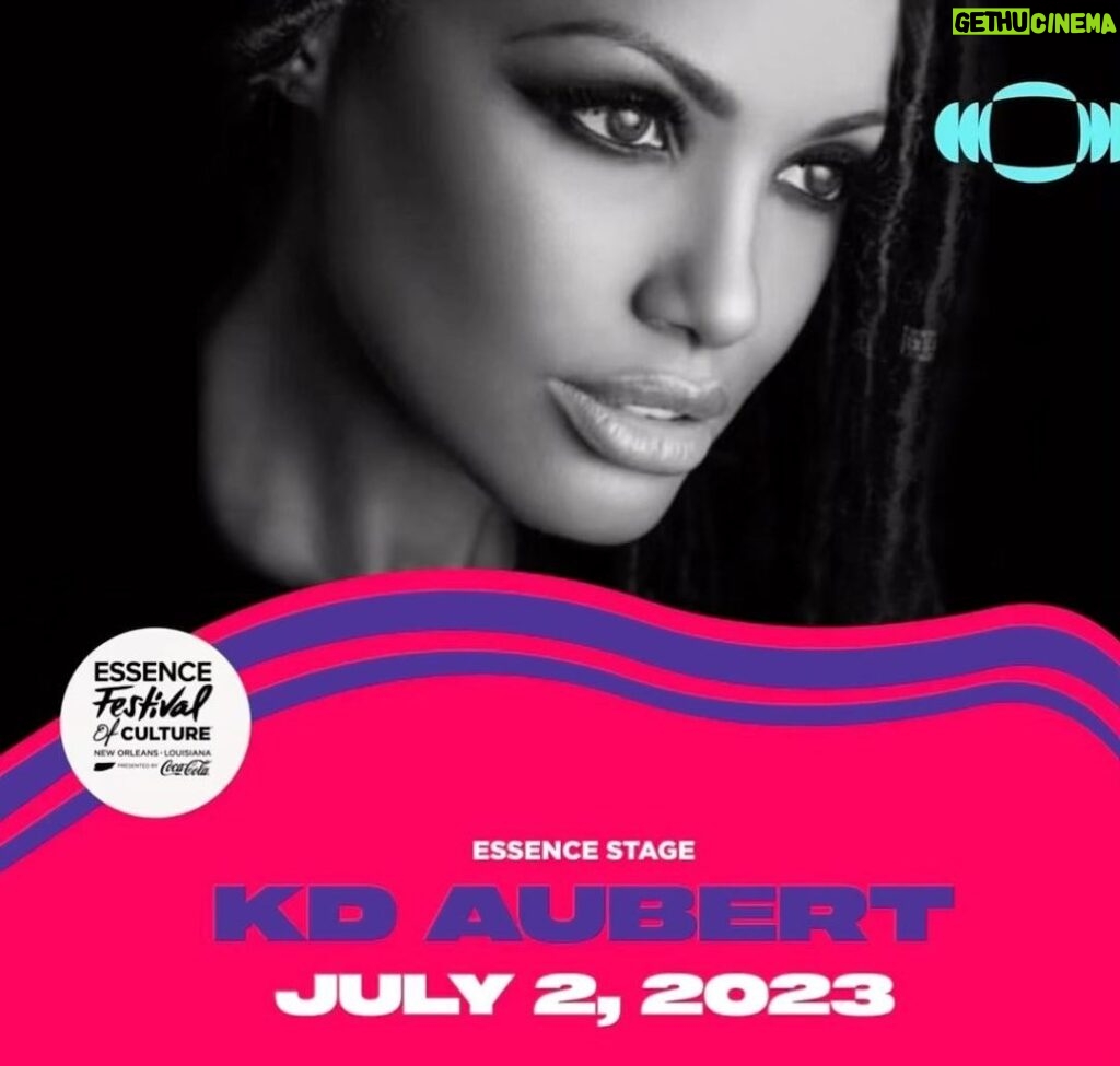 K.D. Aubert Instagram - Join me at the 2023 ESSENCE Festival of Culture Experience at ESSENCE Stage on DATE in New Orleans! Hear from internationally recognized black culture, fashion, entertainment, culinary, love & relationships, health & wellness mavens in dynamic conversations, performances, game shows and more including me. Stop by the Ernest N. Morial Convention Center, Hall D on Fri-Sun, June 30-July 2, 10AM-5:30 PM, all weekend long. And what’s best, it’s all FREE!  See you at the Convention Center. #ESSENCEFEST @essencefest