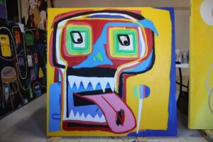 K.J. Apa Instagram - “ROLLING STONES ON ACID” 2024 51”X51” 👅👅👅👅👅👅👅👅