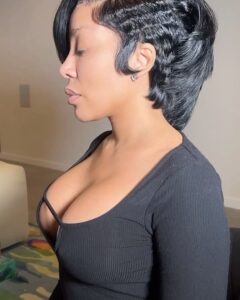 K. Michelle Instagram - There’s no reason you ate my Mullet up like that @ckimstylez I loooooove it🌻