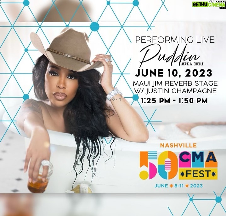 K. Michelle Instagram - I’m performing with one of sexiest men alive! My good friend @iamjustinchampagne we are about to “Country Love Song” at the MAUI Jim Reverb Stage June 10 at 1:25❤️