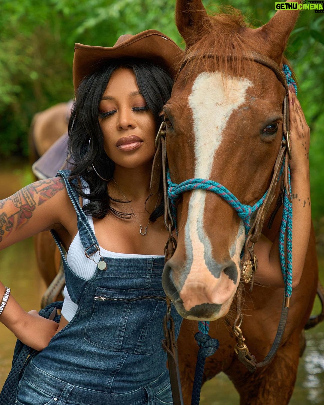 K. Michelle Instagram - Biscuit, is the only man that has stole my heart since @jackdaniels_us #I’m the problem.@kimberlyispuddin