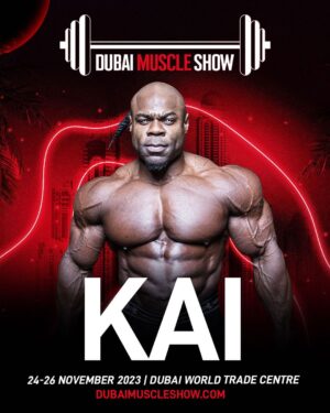 Kai Greene Instagram - King Kai Confirms!🔥

Dubai Muscle Show fan favorite @kaigreene AKA Mr. Getting it DONE confirms for this years show 💪🏼

Kai will be in attendance with @corechamps over all 3 days joint an unmissable line-up for our BIGGEST EVER Show! 

Click the link in our bio, book your tickets today and we’ll see you next month! 😍