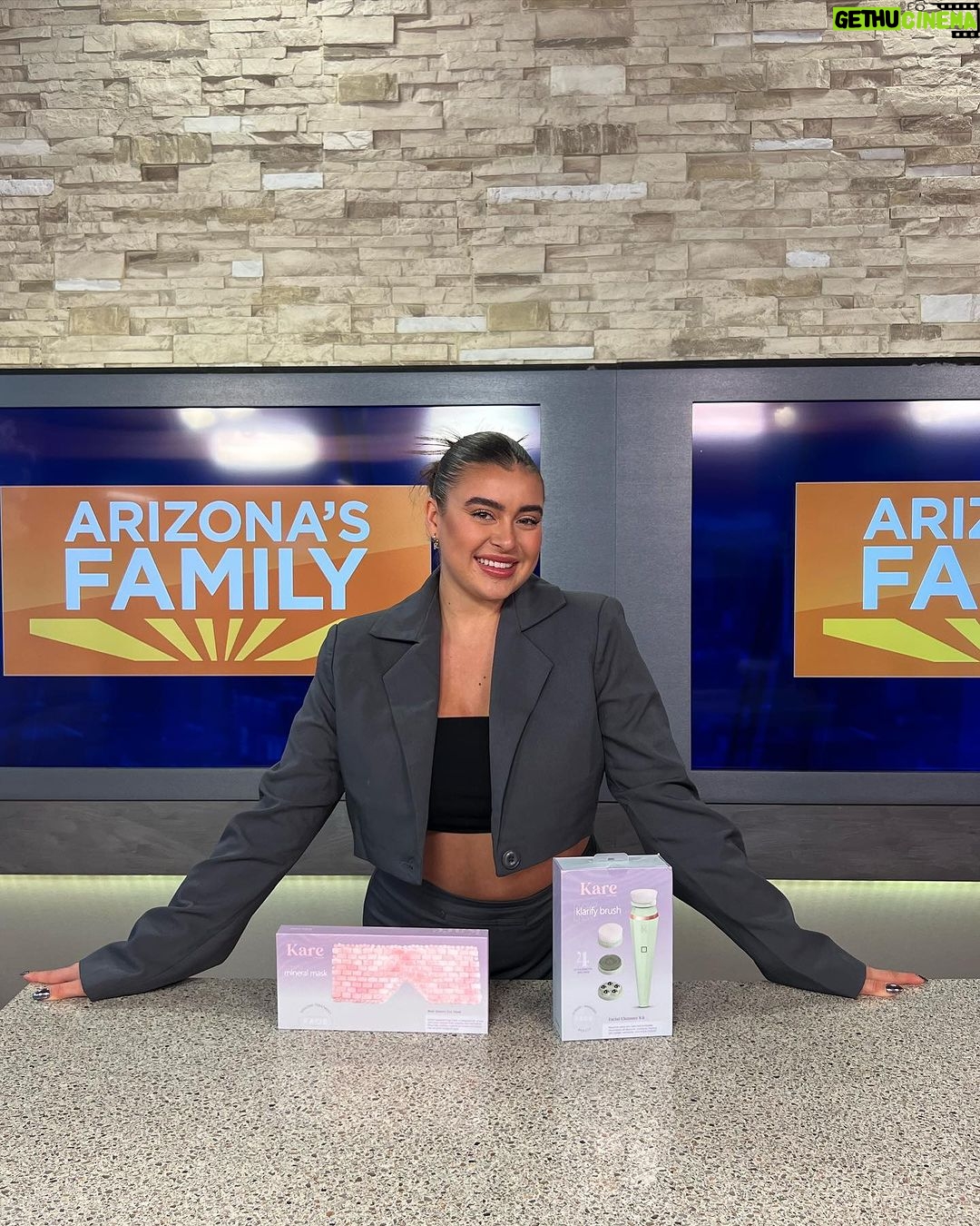 Kalani Hilliker Instagram - making moves always!! News interview today for @karebykalani ππΌπ€π«§ Channel 3 AZ Family