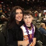 Kalani Hilliker Instagram - Big sis + lil bro date night to the Suns game🖤🏀☄️ Phoenix Suns Stadium