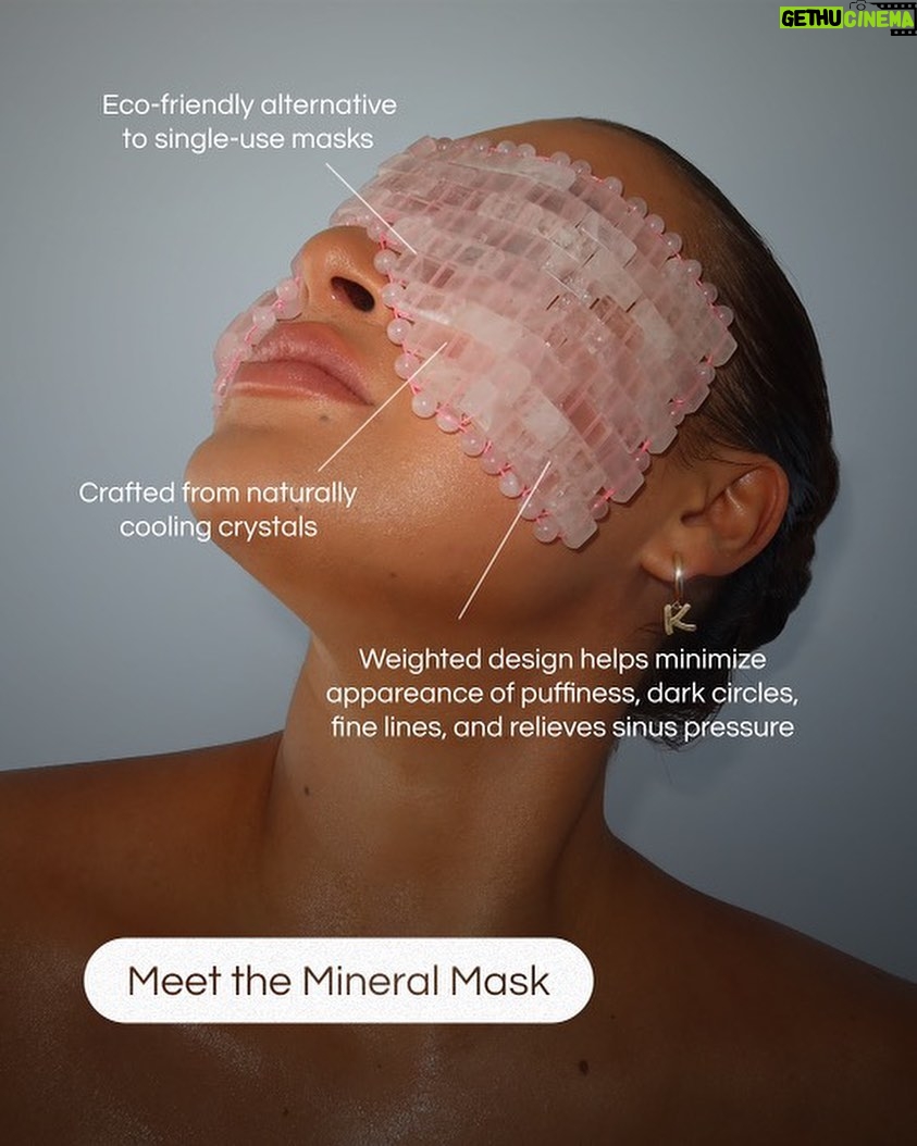 Kalani Hilliker Instagram - NEW DROP ALERT🤍 meet the mineral mask! Crafted with natural cooling crystals designed to soothe, relax, depuff, and cool the eyes. My favorite way to start and end my day 🧖🏼♀️🩷