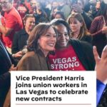Kamala Harris Instagram - Yesterday, I spoke about the power of union organizing with @Culinary226 in Las Vegas, Nevada. Union members have always fought, and continue to fight, for the rights of working people and the dignity of work itself. President @JoeBiden and I are proud to stand with them.