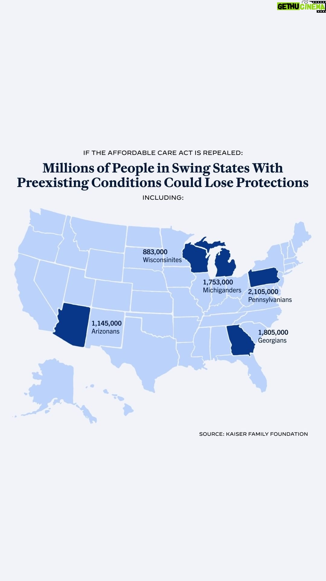 Kamala Harris Instagram - Millions of Americans could be without health insurance if the Affordable Care Act were repealed.