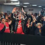 Kamala Harris Instagram - In October, I met with @Culinary226 workers in Las Vegas. Many union members were concerned about how they were going to pay rent, put food on the table, or make other personal sacrifices. Yet, they were prepared to strike. In the following weeks, union members won a 32% pay raise over five years, thanks to the power of collective bargaining. Yesterday, I came back to Nevada to celebrate their historic victory. The Culinary Workers Union Local 226 has shown our nation what’s possible when workers fight, organize, and stand together.