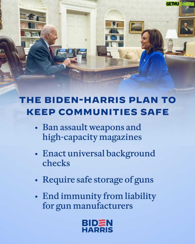 Kamala Harris Instagram - It’s time for Republicans in Congress to work with us to save lives. We do not have a moment, nor a life, to spare.