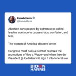 Kamala Harris Instagram - The women of America deserve better.