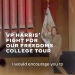 Kamala Harris Instagram - Last month, I met many brilliant young leaders on my Fight for Our Freedoms College Tour.
