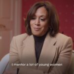 Kamala Harris Instagram - I mentor a lot of young women and remind them to dream with ambition.