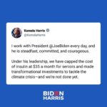 Kamala Harris Instagram - President Biden is steadfast, committed, and courageous.