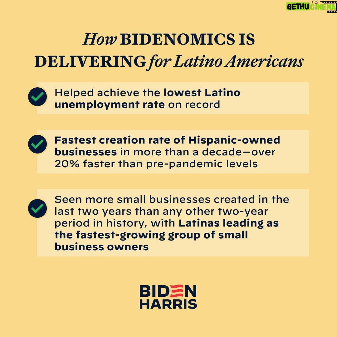 Kamala Harris Instagram - Bidenomics is about making smart investments in America.