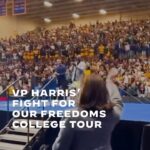 Kamala Harris Instagram - I’m on a nationwide college tour to meet with young leaders who are fighting for our fundamental freedoms.