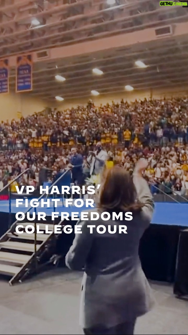 Kamala Harris Instagram - I’m on a nationwide college tour to meet with young leaders who are fighting for our fundamental freedoms.