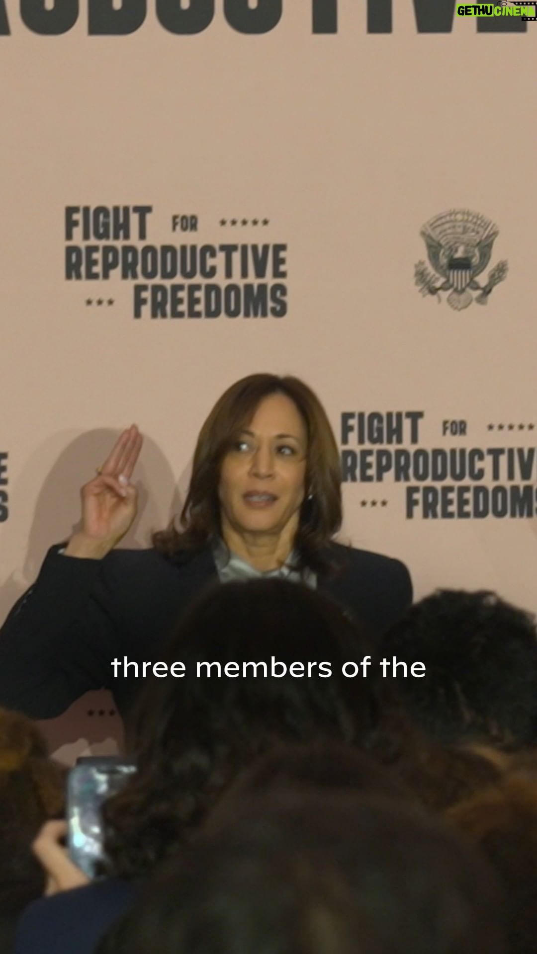Kamala Harris Instagram - Make no mistake: Donald Trump hand-picked three Supreme Court justices so they could overturn Roe.