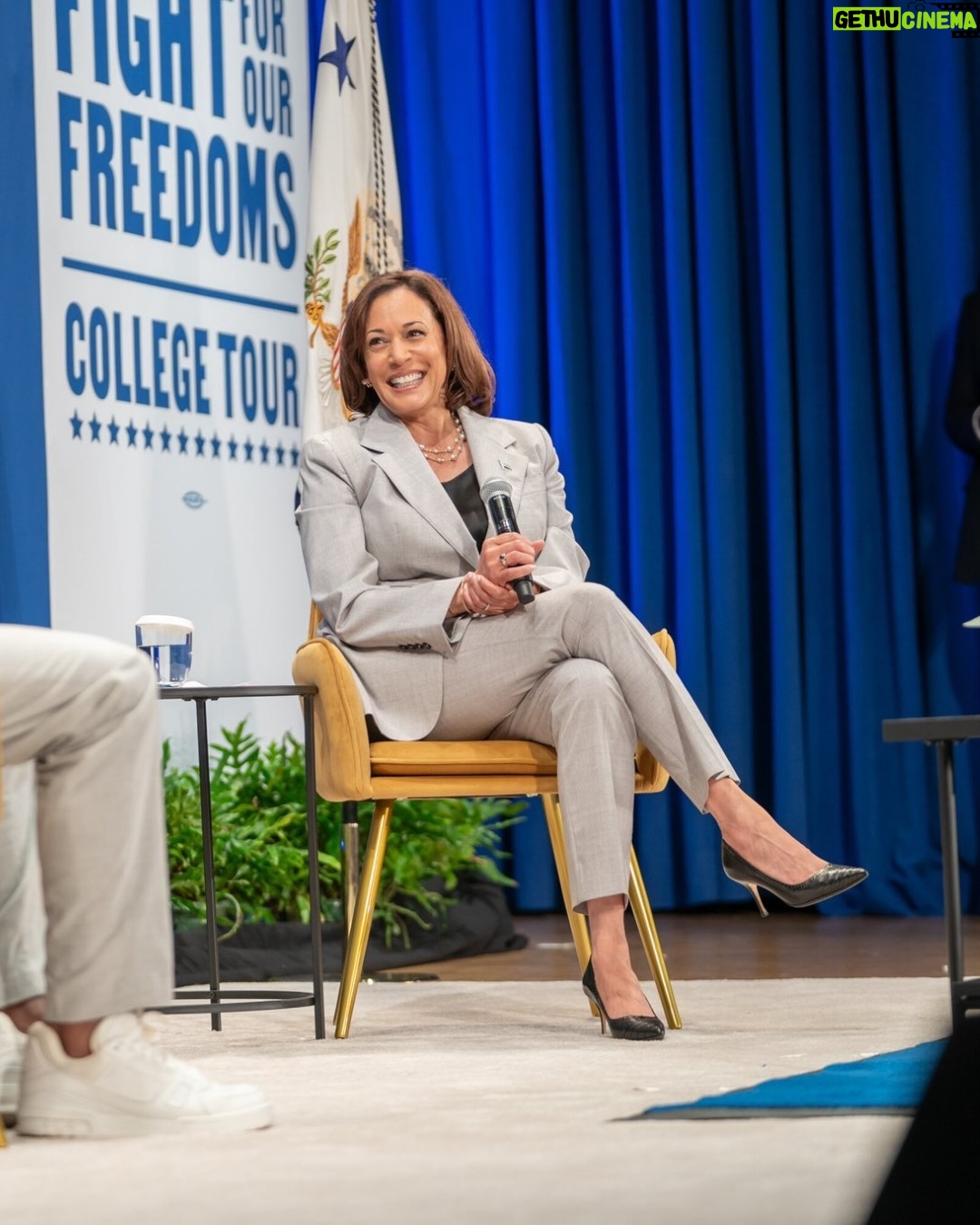 Kamala Harris Instagram - Across our country, we are seeing a full-on attack against hard-won freedoms. The freedom to make decisions about your own body. The freedom to love who you love. The freedom to be free from gun violence. The freedom to vote. We have a responsibility to protect these freedoms.