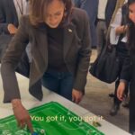 Kamala Harris Instagram - Stopped by our campaign headquarters and even played a little desktop soccer with our staff!