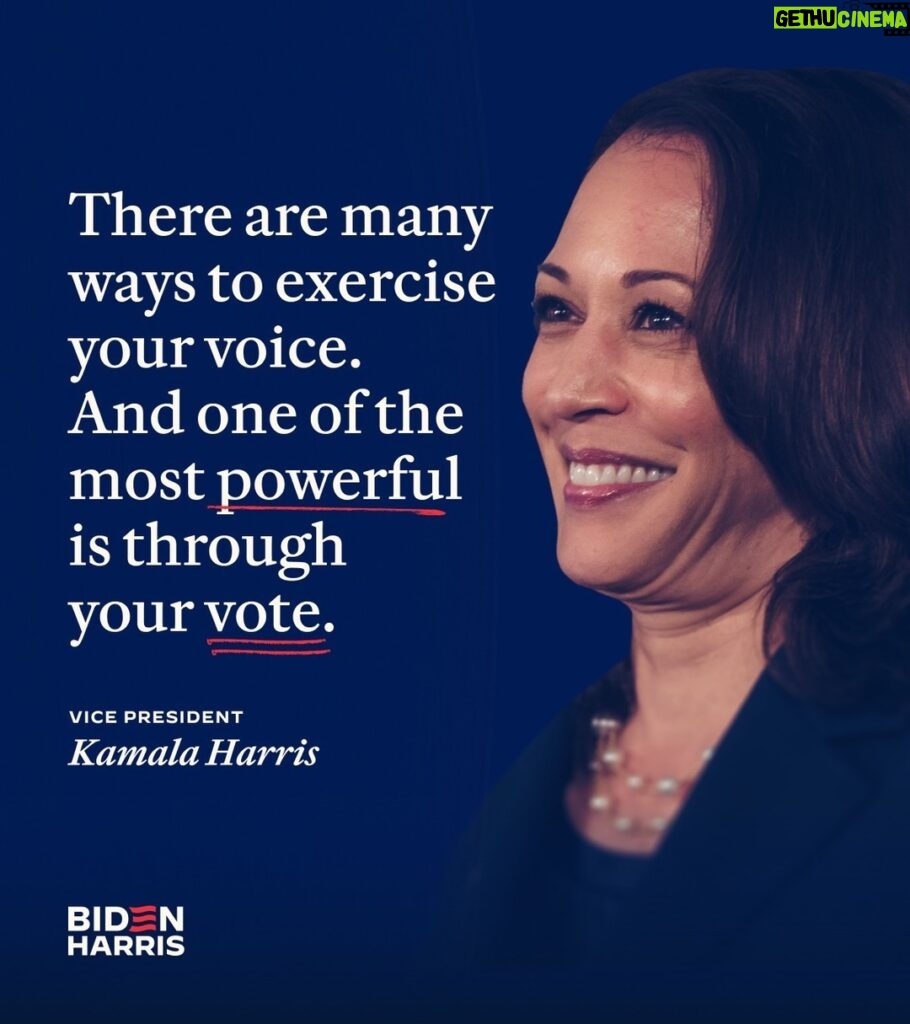 Kamala Harris Instagram - Your vote is your power—and you must not let anybody ever take your power from you.