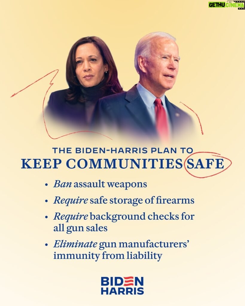 Kamala Harris Instagram - President @JoeBiden and I are ready to finish the job and protect our communities from gun violence.
