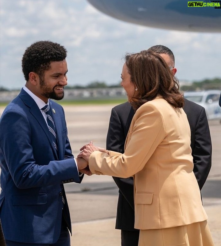Kamala Harris Instagram - I had the pleasure of meeting with Representative @MaxwellFrostFL and other Florida leaders this month. Together, we will continue fighting for the American people.