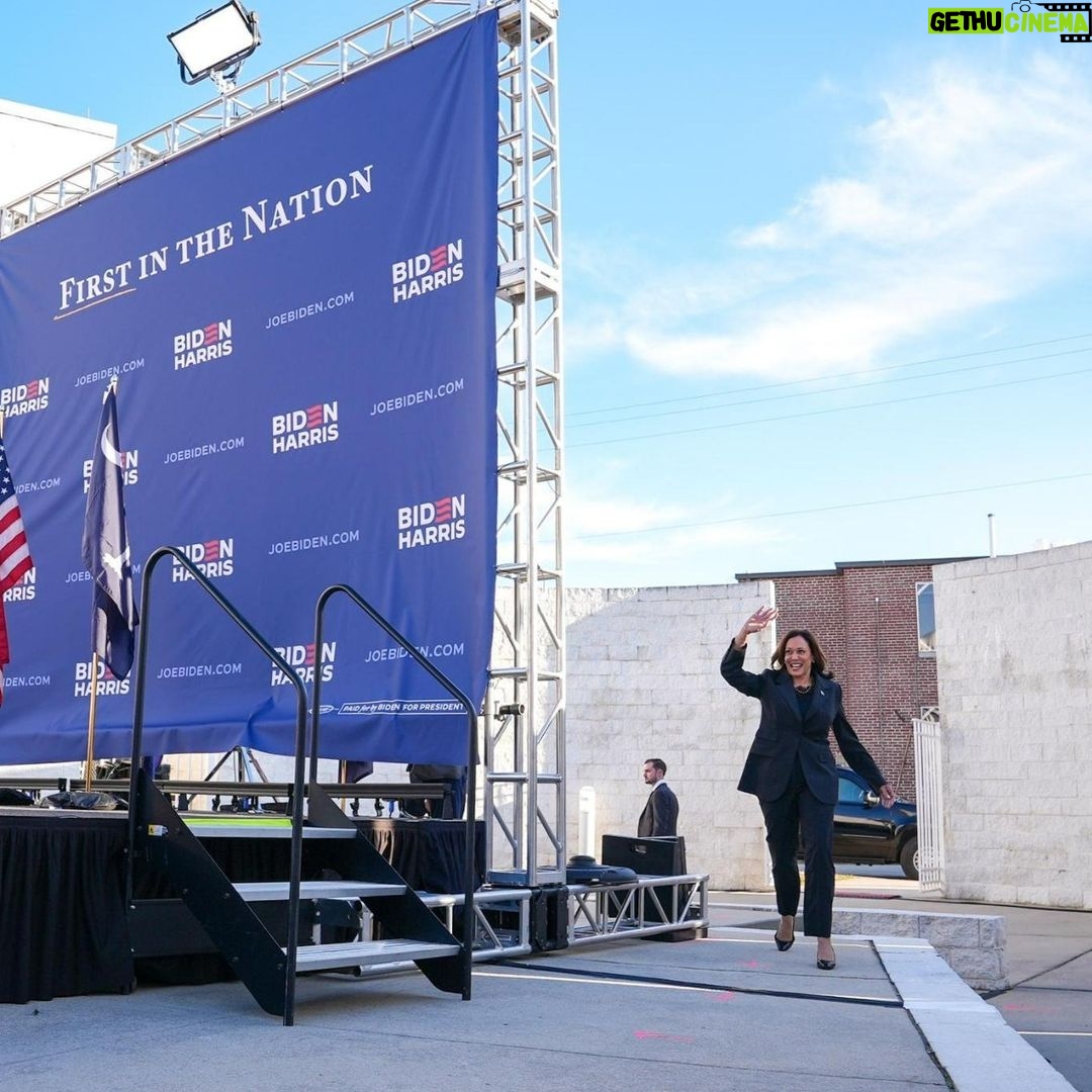 Kamala Harris Instagram - Great to have been in Orangeburg with @HarrisonJaime, @ClyburnSC06, and South Carolina Democrats to get out the vote for tomorrow's primary!