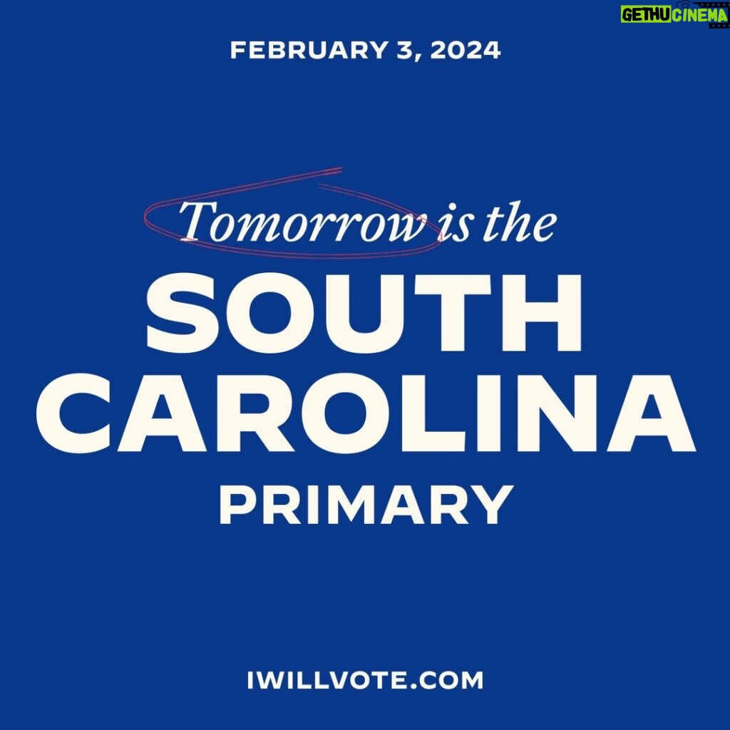 Kamala Harris Instagram - This election is too important to stay on the sidelines. South Carolina, make your plan to vote tomorrow in the link in my bio.