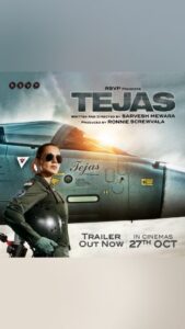 Kangana Ranaut Instagram - Ab aasman se dushman pe waar hoga, ab jung ka elaan hoga! Ye woh Bharat hai, jisko chhedoge toh woh chhodega nahi! 🇮🇳 #TejasTrailer out now. #Tejas In cinemas on 27th Oct. #BharatKoChhedogeTohChhodengeNahi To the fearless warriors of the skies, a very Happy Indian Air Force Day! 🚀👨‍✈️ @indianairforce #IndianAirForceDay #TejasOnIAFday @sarveshmewara @ronnie.screwvala @anshul14chauhan @varun.mitra @nair.vishak @shashwatology @rangoli_r_chandel @zainabburmawalla @pashanjal @nonabains @zeemusiccompany
