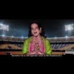 Kangana Ranaut Instagram - In the 💙 corner, @kanganaranaut is cheering for #TeamIndia! 🥳 Join #KanganaRanaut as she is bringing the party to you! Watch #Chandramukhi2 in theatres on Sep 28 & tune-in to the #CricketLIVE Sep 30, 12:30 PM onwards | Star Sports Network