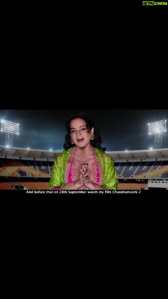 Kangana Ranaut Instagram - In the 💙 corner, @kanganaranaut is cheering for #TeamIndia! 🥳 Join #KanganaRanaut as she is bringing the party to you! Watch #Chandramukhi2 in theatres on Sep 28 & tune-in to the #CricketLIVE Sep 30, 12:30 PM onwards | Star Sports Network